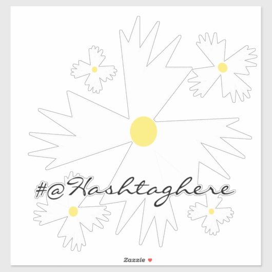 Website Zakelijke Naam Daisy Script Auto Sticker (Vel)