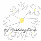 Website Zakelijke Naam Daisy Script Auto Sticker (Voorkant)