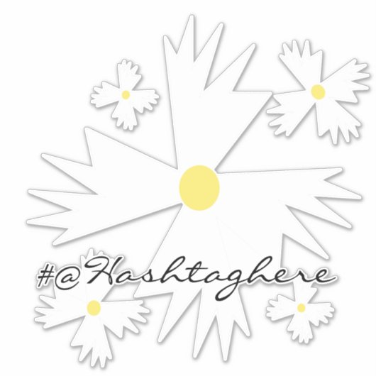 Website Zakelijke Naam Daisy Script Auto Sticker (Voorkant)