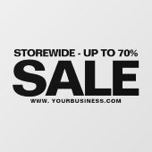 Website zakelijke verkoop Eenvoudig zwart Raamsticker (Vel)