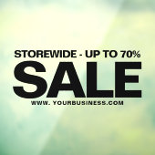 Website zakelijke verkoop Eenvoudig zwart Raamsticker (Vel 3)