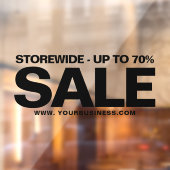 Website zakelijke verkoop Eenvoudig zwart Raamsticker (Vel 2)