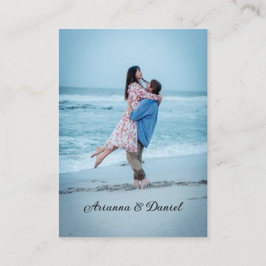 Website zeestrand Blue Seashell-register Informatiekaartje (Achterkant)