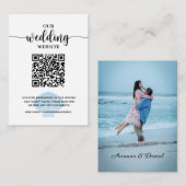 Website zeestrand Blue Seashell-register Informatiekaartje (Voorkant / Achterkant)