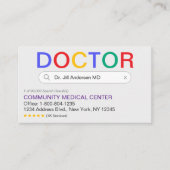 Website Zoekresultaat Aanstelling arts Visitekaartje (Voorkant)