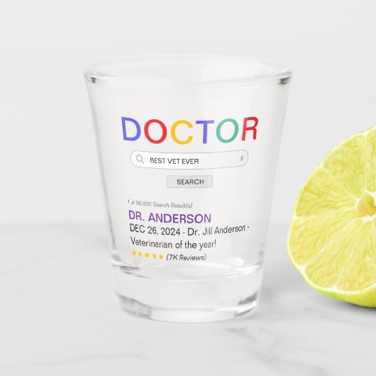 Website Zoekresultaat Beste dokter ooit Shot Glas (Voorkant)