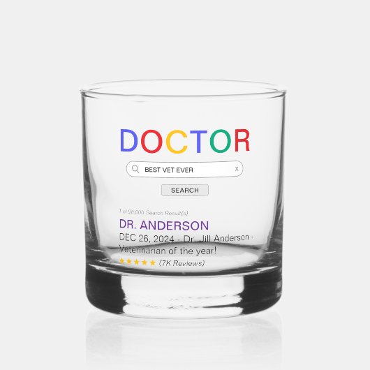 Website Zoekresultaat Beste dokter ooit Whisky Glas (Voorkant)