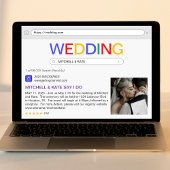 Website zoekresultaat bruiloft kaart