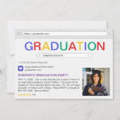 Website Zoekresultaat Graduation Party Kaart (Voorkant)