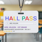Website Zoekresultaat School Hall Pass Badge