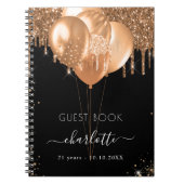 Website zwarte goudglitter naam notitieboek (Voorkant)