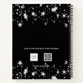 Website zwarte zilveren sterren notitieboek (Achterkant)