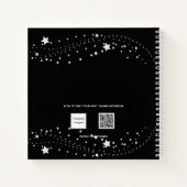 Website zwarte zilveren sterren notitieboek (Achterkant)