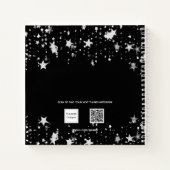 Website zwarte zilveren sterren notitieboek (Achterkant)