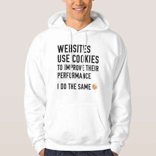 Websites gebruiken cookies hoodie (Voorkant)