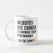 Websites gebruiken cookies koffiemok (Links)