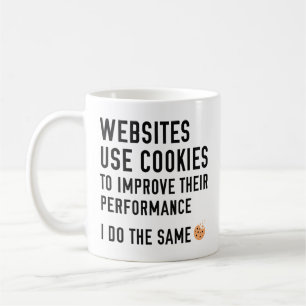 Websites gebruiken cookies koffiemok
