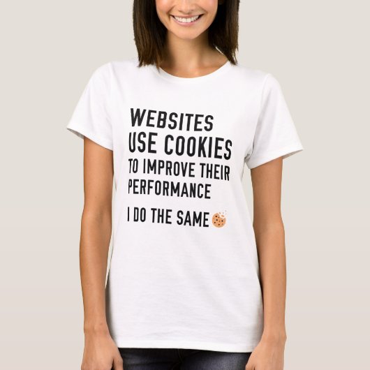 Websites gebruiken cookies t-shirt (Voorkant)