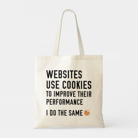 Websites gebruiken cookies tote bag (Achterkant)