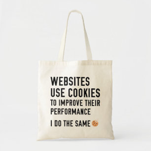 Websites gebruiken cookies tote bag