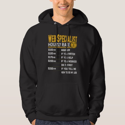 Webspecialist Uurtarief Webontwikkelaar Programm Hoodie (Voorkant)