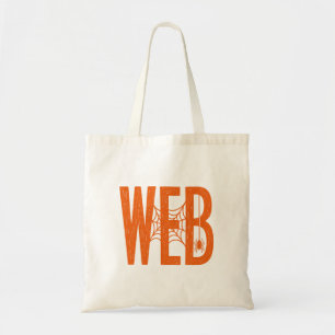 Webspin Halloween Linocut-ontwerp Tote Bag