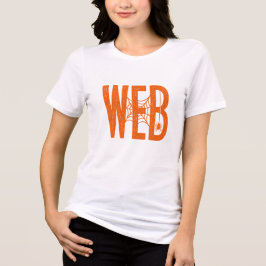 Webspin Halloween Linocut-ontwerp Tri-Blend Shirt