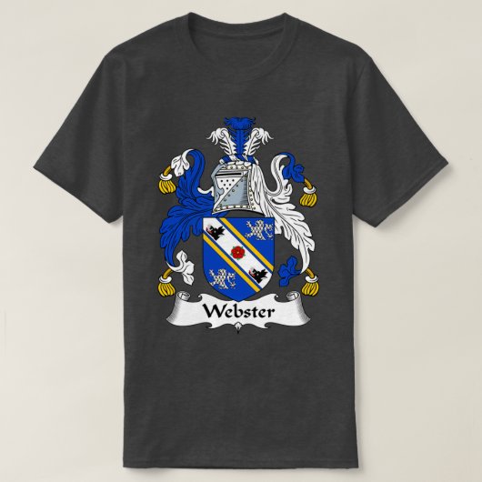 Webster Coat of Arms Family Crest T-shirt (Design voorkant)