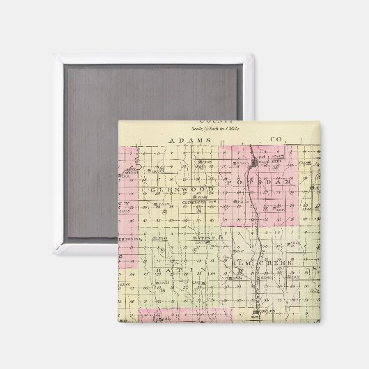 Webster County, Nebraska Magneet (Voorkant / Achterkant)