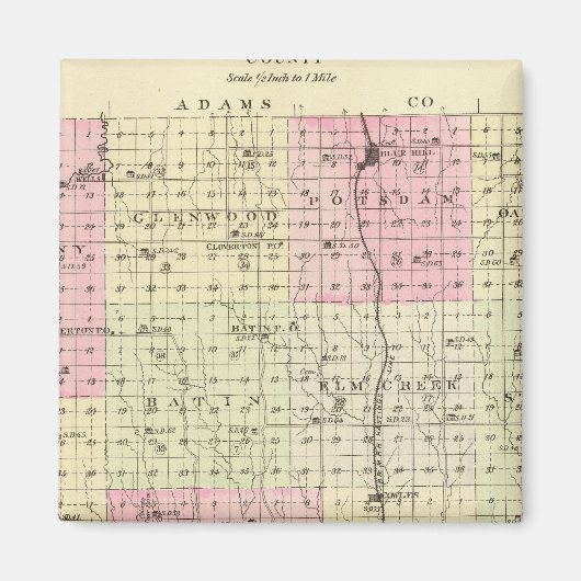 Webster County, Nebraska Magneet (Voorkant)