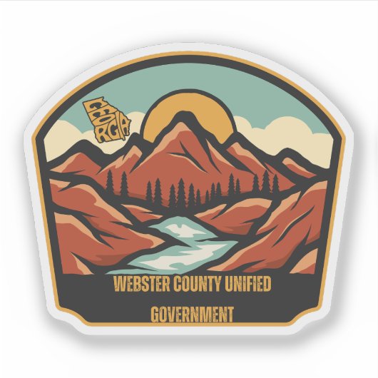 Webster County verenigde overheid, Georgia Sticker (Voorkant)