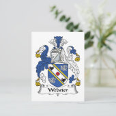 Webster Family Crest Briefkaart (Staand voorkant)