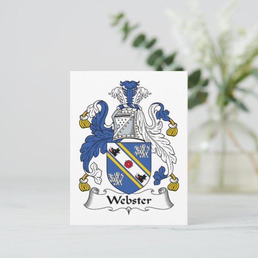 Webster Family Crest Briefkaart (Staand voorkant)
