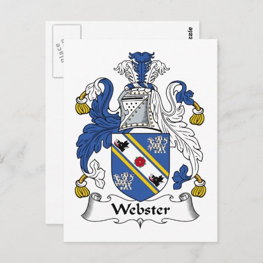 Webster Family Crest Briefkaart (Voorkant / Achterkant)