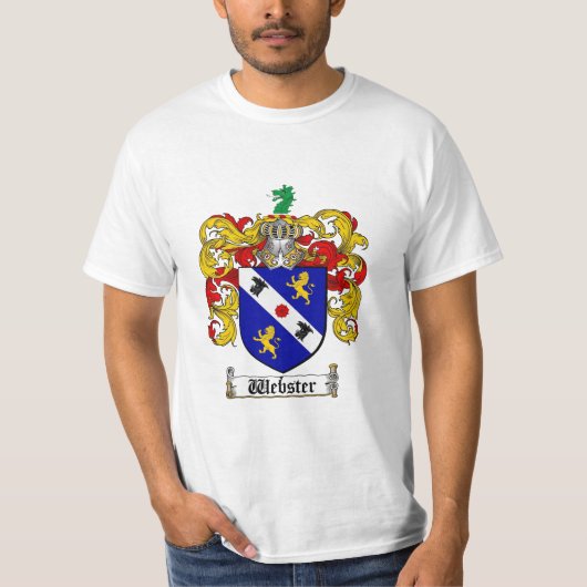 Webster Family Crest - Webster Coat of Arms T-shirt (Voorkant)