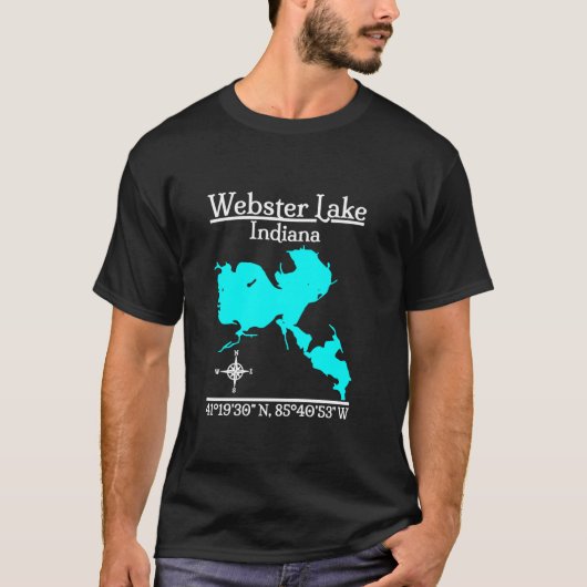 Webster Lake Indiana T-Shirt met lange mouwen (Voorkant)