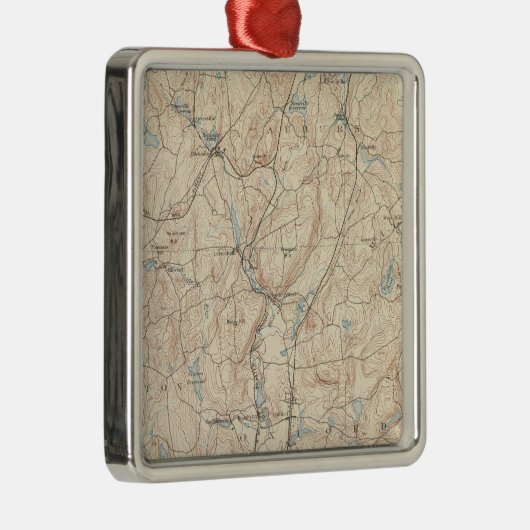 Webster, Massachusetts Metalen Ornament (Rechts)