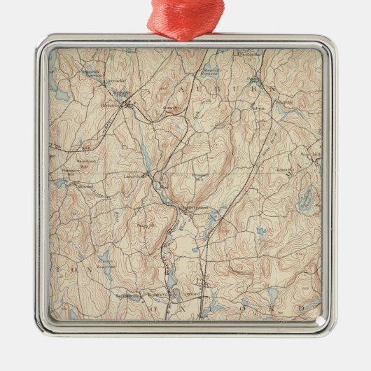 Webster, Massachusetts Metalen Ornament (Voorkant)