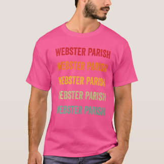 Webster Parish County Louisiana Rainbow Text T-shirt