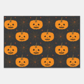 Webvellen van Halloween Pumpkin en Spider Inpakpapier Vel (Voorkant 2)