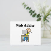Webverslaafde Briefkaart (Staand voorkant)