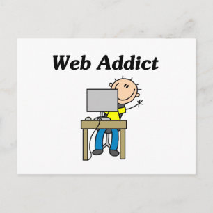 Webverslaafde Briefkaart