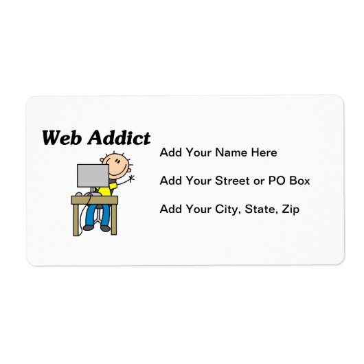 Webverslaafde Etiket (Voorkant)