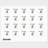 Webverslaafde Ronde Sticker (Vel)