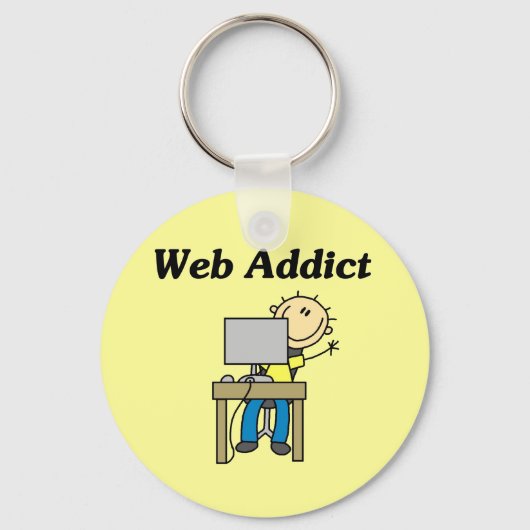 Webverslaafde Sleutelhanger (Voorkant)