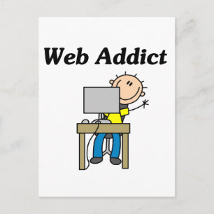 Webverslaafde T-shirts en cadeaus Briefkaart