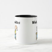 Webverslaafde T-shirts en cadeaus Mok (Midden)