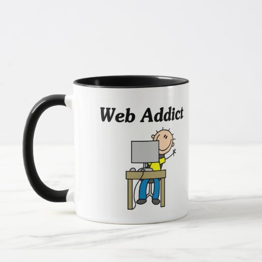 Webverslaafde T-shirts en cadeaus Mok (Links)