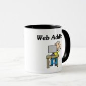 Webverslaafde T-shirts en cadeaus Mok (Voorkant rechts)