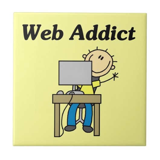 Webverslaafde Tegeltje (Voorkant)